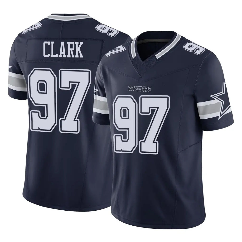 Tlead D.Cowboys #97 Kenny Clark Player Navy Limited Vapor F.U.S.E. Home Game Stitched Jerseys
