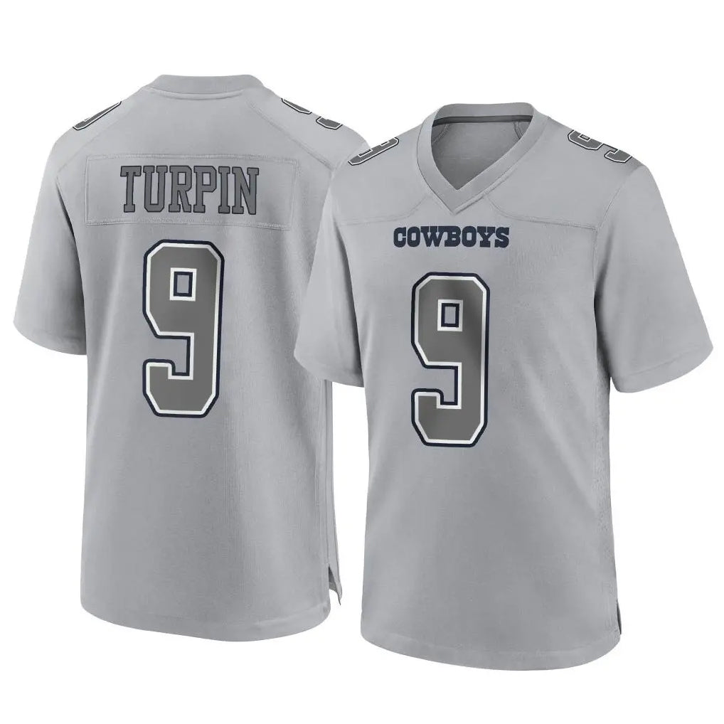 Tlead D.Cowboys #9 KaVontae Turpin Player Gray Atmosphere Fashion Home Game Stitched Jerseys