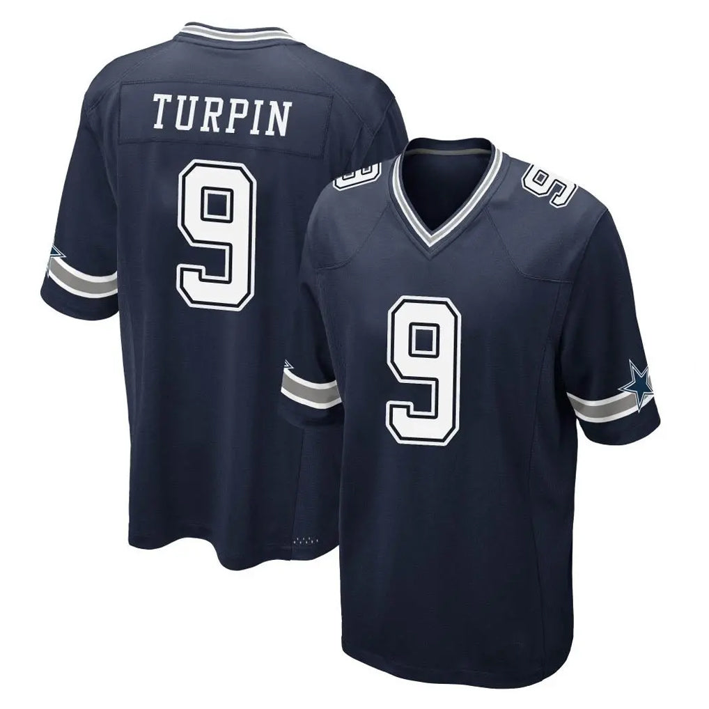 Tlead D.Cowboys #9 KaVontae Turpin Player Navy Home Game Stitched Jerseys