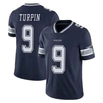 Tlead D.Cowboys #9 KaVontae Turpin Player Navy Vapor Untouchable Limited Home Game Stitched Jerseys