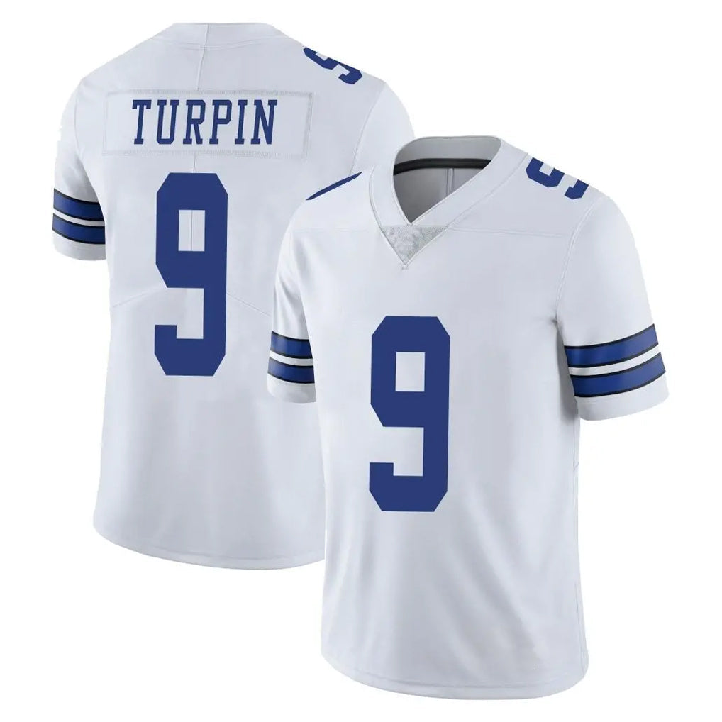 Tlead D.Cowboys #9 KaVontae Turpin Player White Vapor Untouchable Limited Home Game Stitched Jerseys