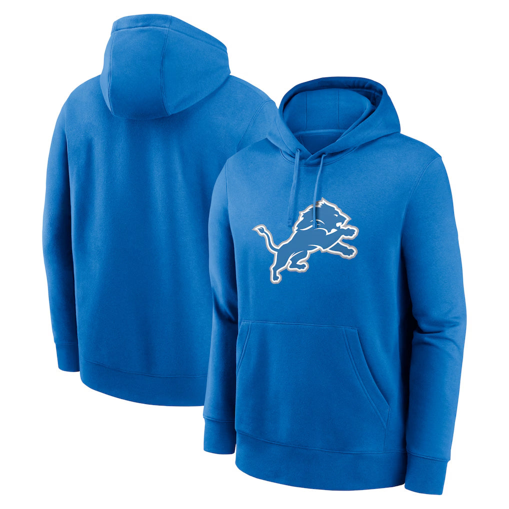 Tlead D.Lions Blue Pullover Hoodies Limited Blank Player Stitched Jerseys