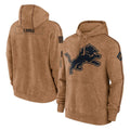 Tlead D.Lions Brown Salute to Service Hoodies Limited Game Blank Player Stitched Jerseys