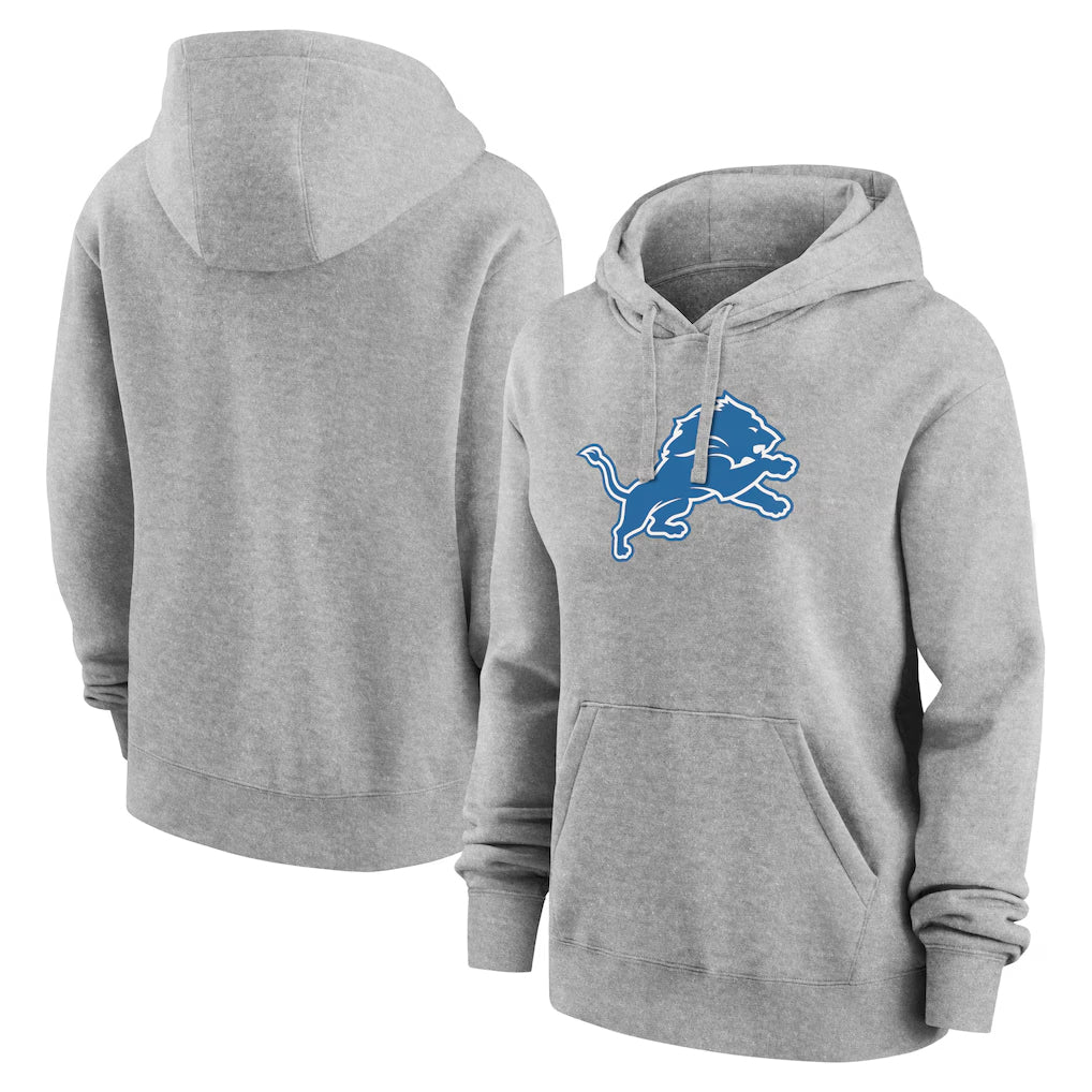 Tlead D.Lions Gray Pullover Hoodies Limited Blank Player Stitched Jerseys