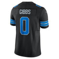 Tlead D.Lions #0 Jahmyr Gibbs Player Black Vapor F.U.S.E. Limited Game Stitched Jerseys