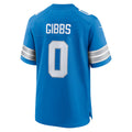 Tlead D.Lions #0 Jahmyr Gibbs Player Blue Home Game Stitched Jerseys