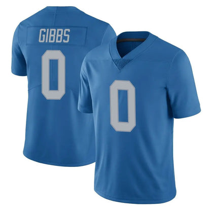 Tlead D.Lions #0 Jahmyr Gibbs Player Blue Limited Throwback Vapor Untouchable Stitched Jerseys