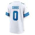 Tlead D.Lions #0 Jahmyr Gibbs Player White Home Game Stitched Jerseys