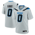 Tlead D.Lions #0 Jahmyr Gibbs Silver 2026 Rivalries Collection Game Stitched Jerseys
