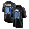 Tlead D.Lions #10 Isiah Pacheco Player Black Fashion Home Game Stitched Jerseys