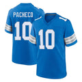 Tlead D.Lions #10 Isiah Pacheco Player Blue Alternate Home Game Stitched Jerseys
