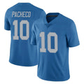 Tlead D.Lions #10 Isiah Pacheco Player Blue Limited Throwback Vapor Untouchable Stitched Jerseys
