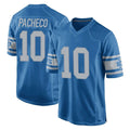 Tlead D.Lions #10 Isiah Pacheco Player Blue Vapor Untouchable Throwback Game Stitched Jerseys
