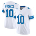 Tlead D.Lions #10 Isiah Pacheco Player White Limited Vapor F.U.S.E. Alternate Home Game Stitched Jerseys
