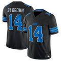 Tlead D.Lions #14 Amon-Ra St. Brown Black 2nd Alternate Vapor F.U.S.E. Limited Jersey Stitched Stitched Jerseys