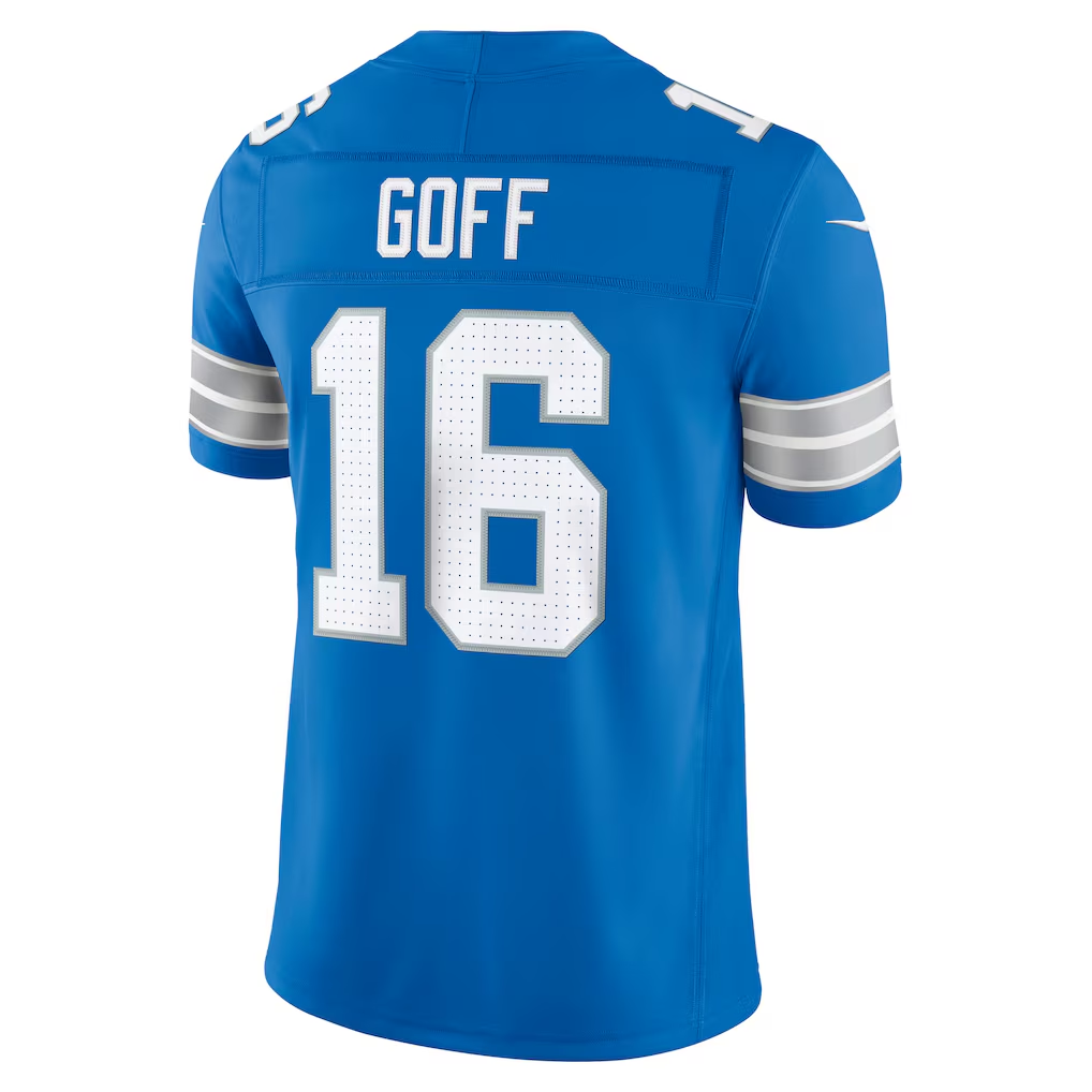 Tlead D.Lions #16 Jared Goff Blue Team Vapor F.U.S.E. Stitched Limited Stitched Jerseys