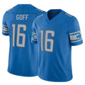 Tlead D.Lions #16 Jared Goff Player Blue Vapor F.U.S.E. Limited Home Game Stitched Jerseys