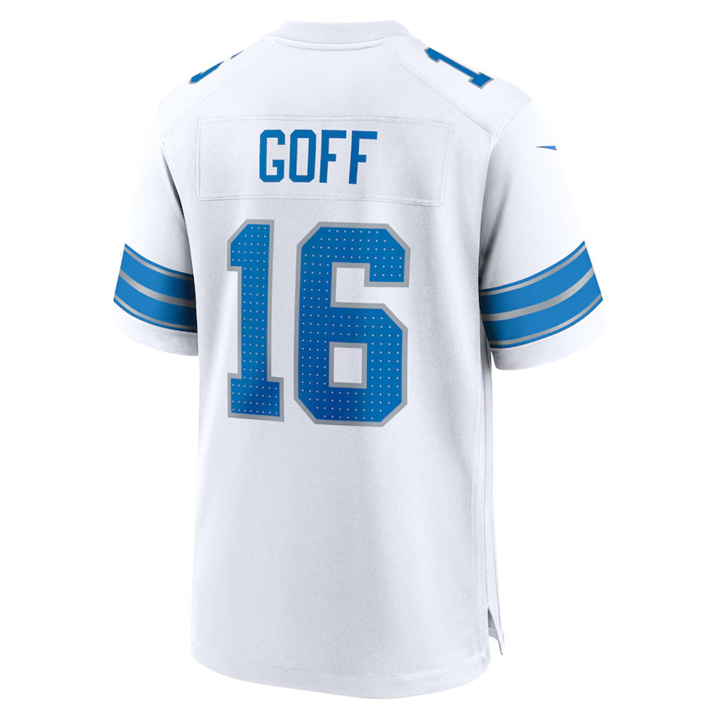 Tlead D.Lions #16 Jared Goff Player White Home Game Stitched Jerseys