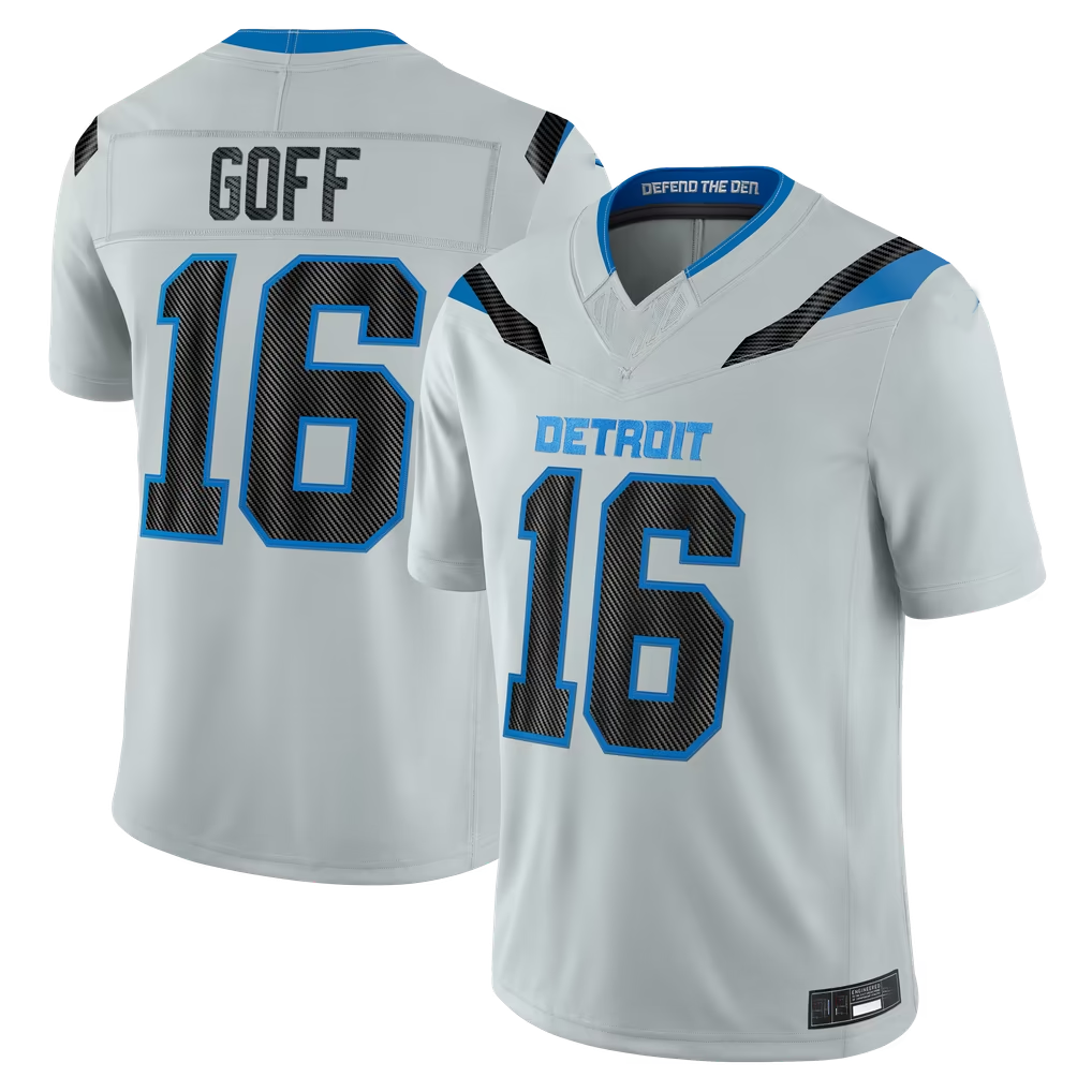 Tlead D.Lions #16 Jared Goff Silver 2026 Rivalries Collection Limited Stitched Jerseys