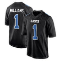 Tlead D.Lions #1 Jameson Williams Player Black Fashion Home Game Stitched Jerseys