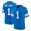 Tlead D.Lions #1 Jameson Williams Player Blue Alternate Home Game Stitched Jerseys