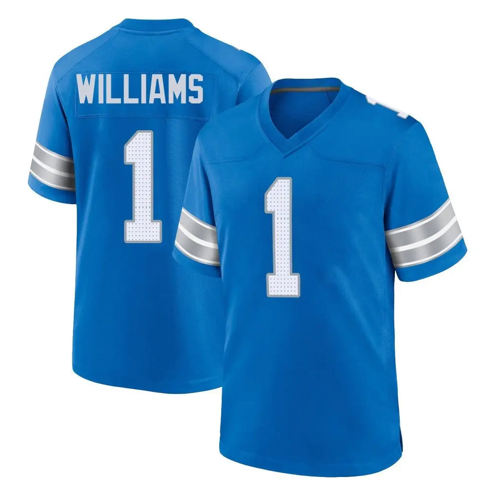Tlead D.Lions #1 Jameson Williams Player Blue Alternate Home Game Stitched Jerseys
