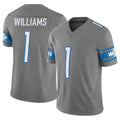 Tlead D.Lions #1 Jameson Williams Player Gray Vapor F.U.S.E. Limited Home Game Stitched Jerseys