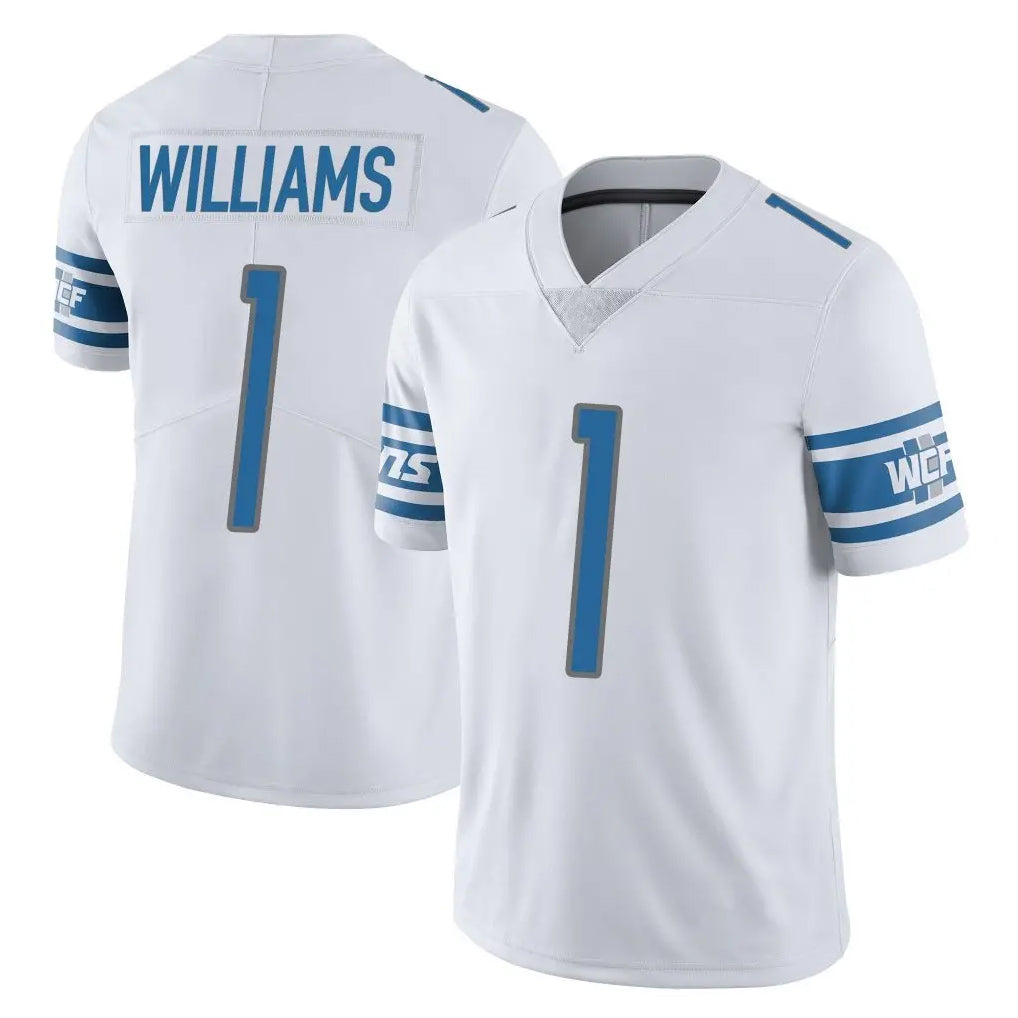 Tlead D.Lions #1 Jameson Williams Player White Limited Vapor Untouchable Home Game Stitched Jerseys