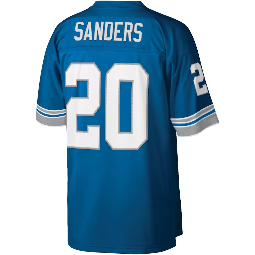 Tlead D.Lions #20 Barry Sanders Mitchell & Ness Blue Legacy Replica Stitched Jerseys