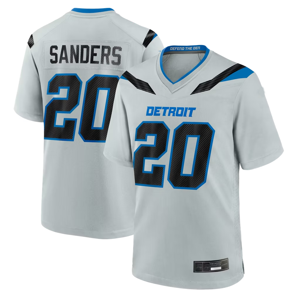 Tlead D.Lions #20 Barry Sanders Silver 2026 Rivalries Collection Game Stitched Jerseys