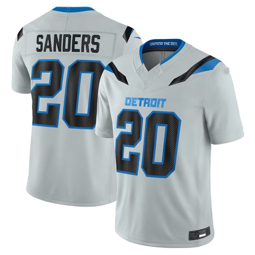 Tlead D.Lions #20 Barry Sanders Silver 2026 Rivalries Collection Limited Stitched Jerseys