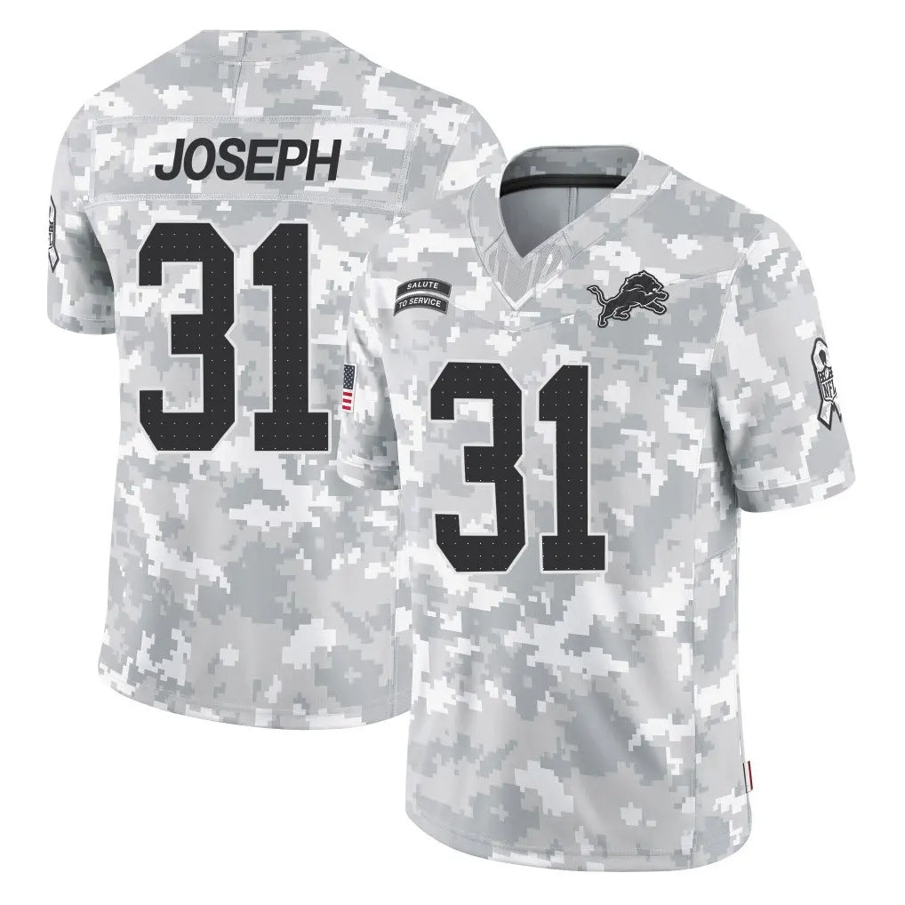 Tlead D.Lions #31 Kerby Joseph Player Arctic Camo Salute To Service Limited Stitched Jerseys