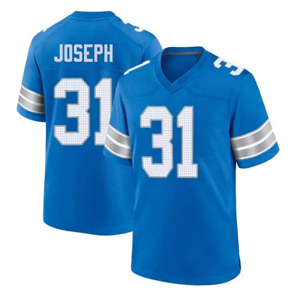 Tlead D.Lions #31 Kerby Joseph Player Blue Alternate Home Game Stitched Jerseys
