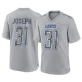 Tlead D.Lions #31 Kerby Joseph Player Gray Atmosphere Fashion Home Game Stitched Jerseys