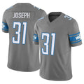 Tlead D.Lions #31 Kerby Joseph Player Gray Vapor F.U.S.E. Limited Home Game Stitched Jerseys