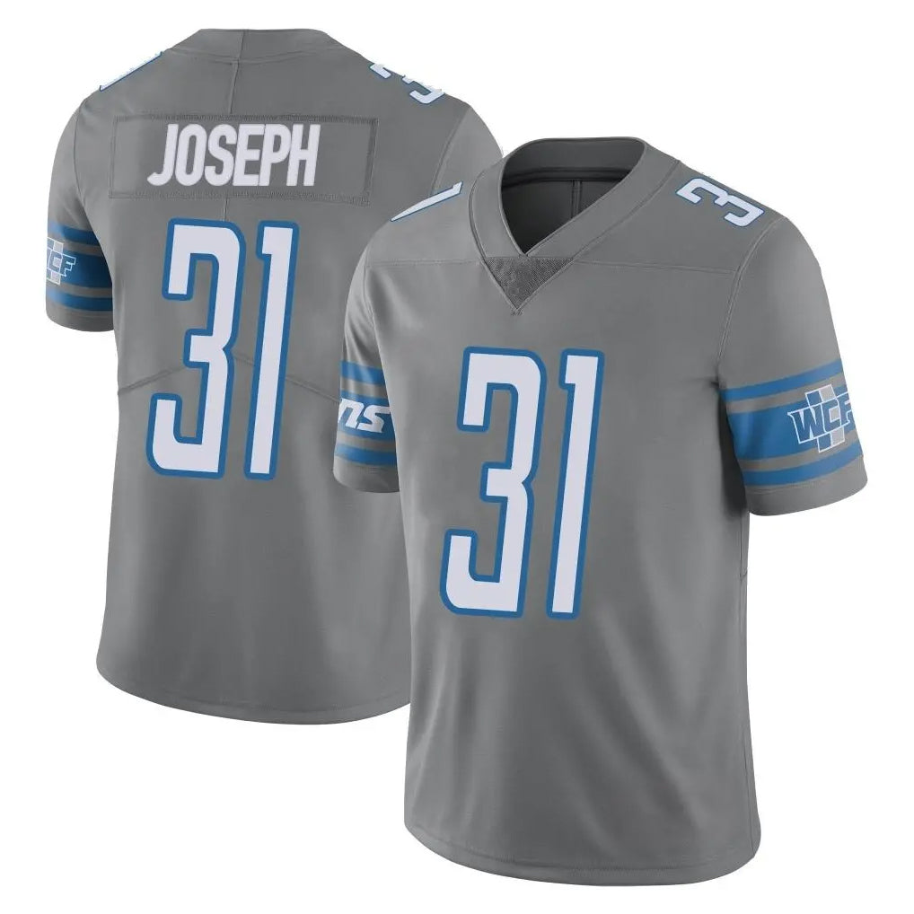 Tlead D.Lions #31 Kerby Joseph Player Gray Vapor Untouchable Limited Home Game Stitched Jerseys