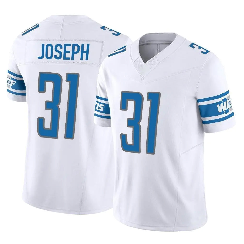 Tlead D.Lions #31 Kerby Joseph Player White Vapor F.U.S.E. Limited Home Game Stitched Jerseys
