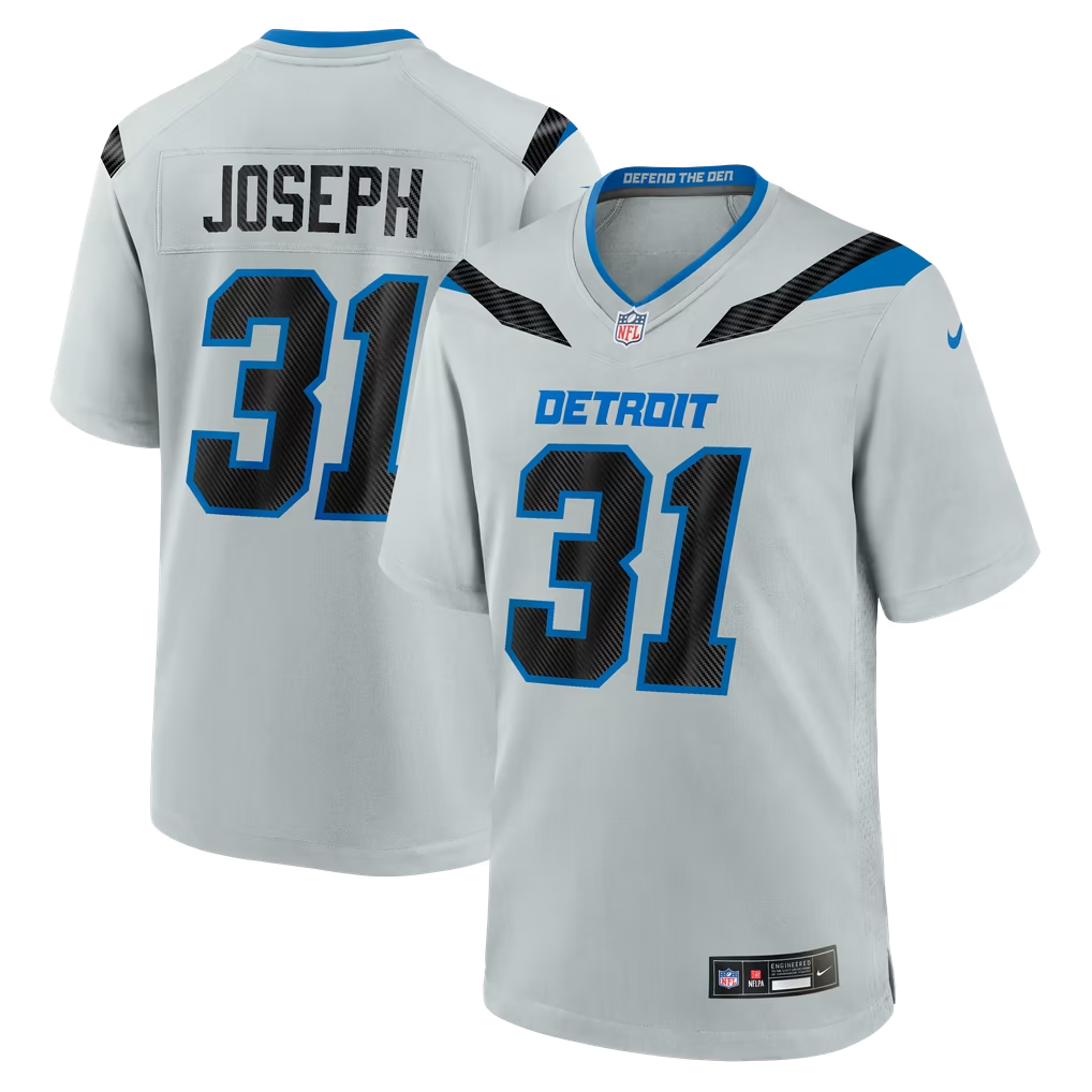 Tlead D.Lions #31 Kerby Joseph Silver 2026 Rivalries Collection Game Stitched Jerseys
