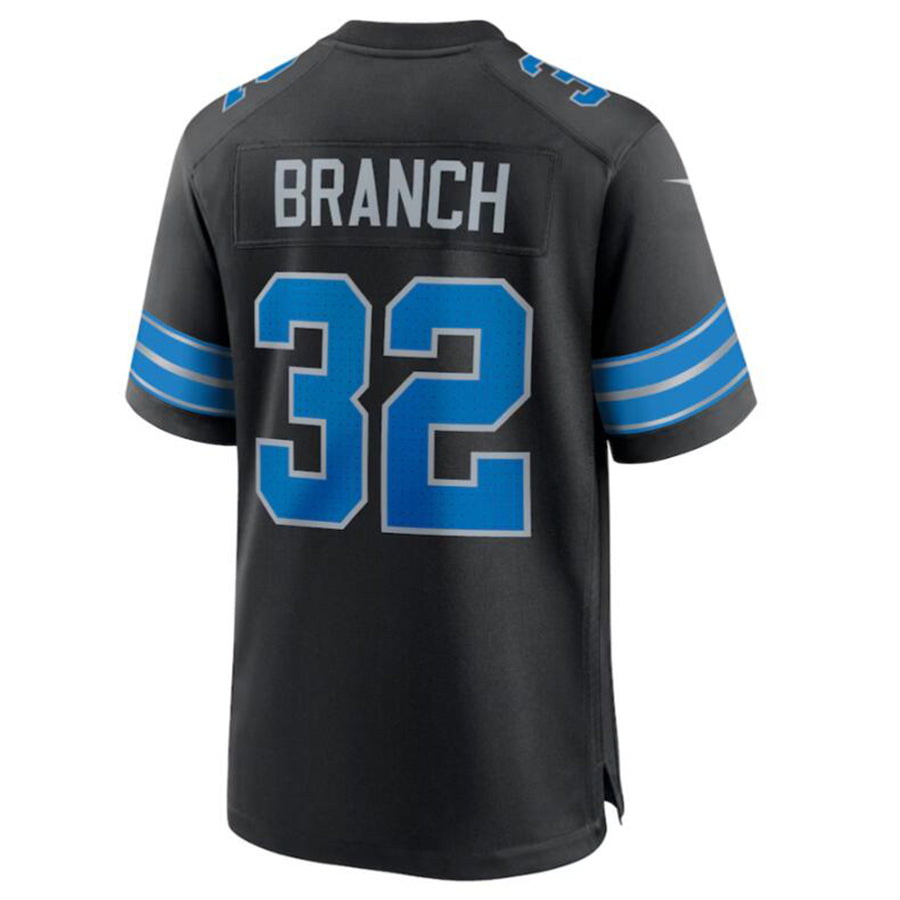 Tlead D.Lions #32 Brian Branch Black 2nd Alternate Game Jersey American Stitched Jerseys