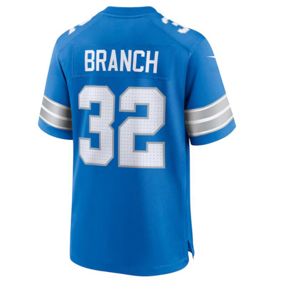 Tlead D.Lions #32 Brian Branch Blue Game Jersey American Stitched Stitched Jerseys