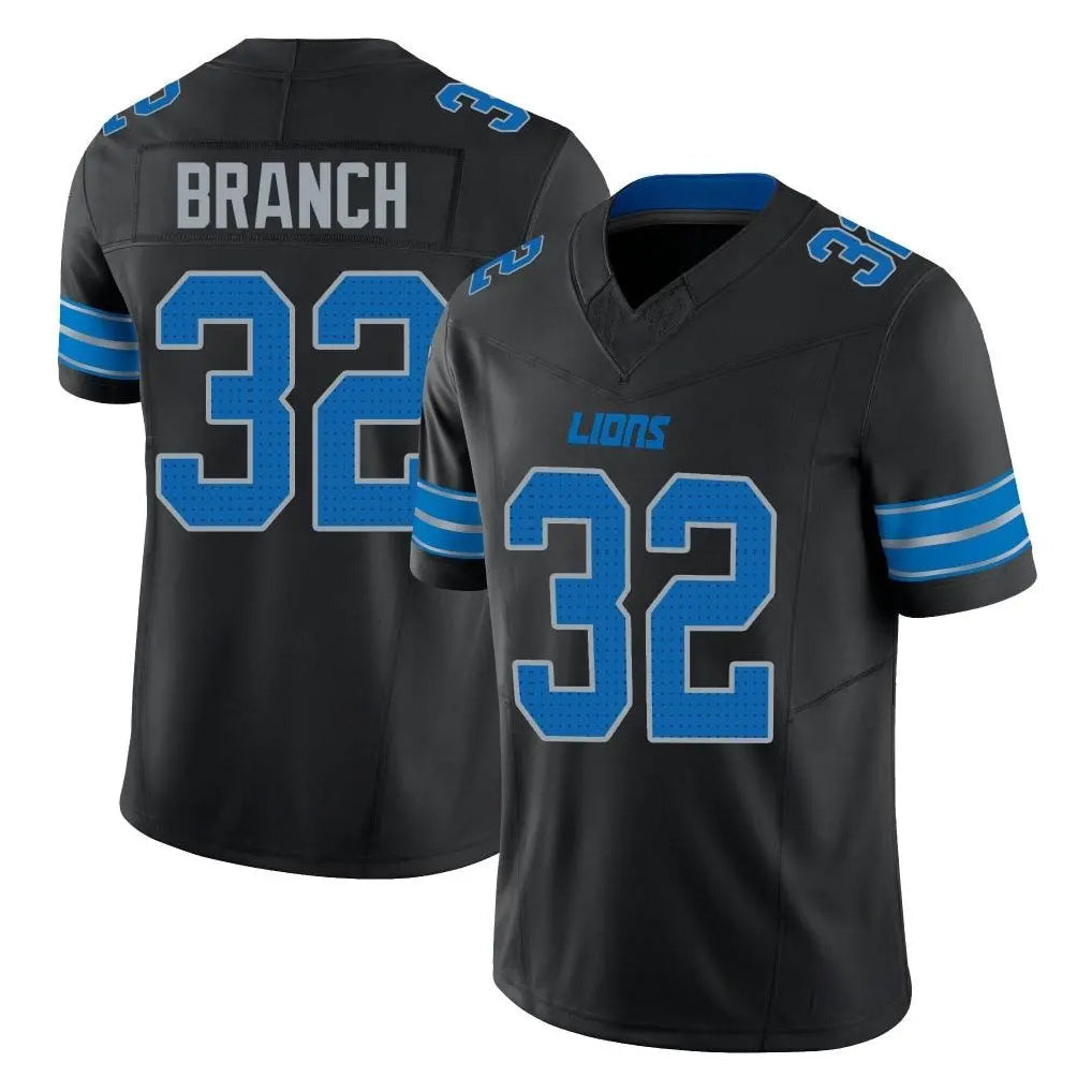 Tlead D.Lions #32 Brian Branch Player Black Alternate Vapor F.U.S.E. Limited Home Game Stitched Jerseys