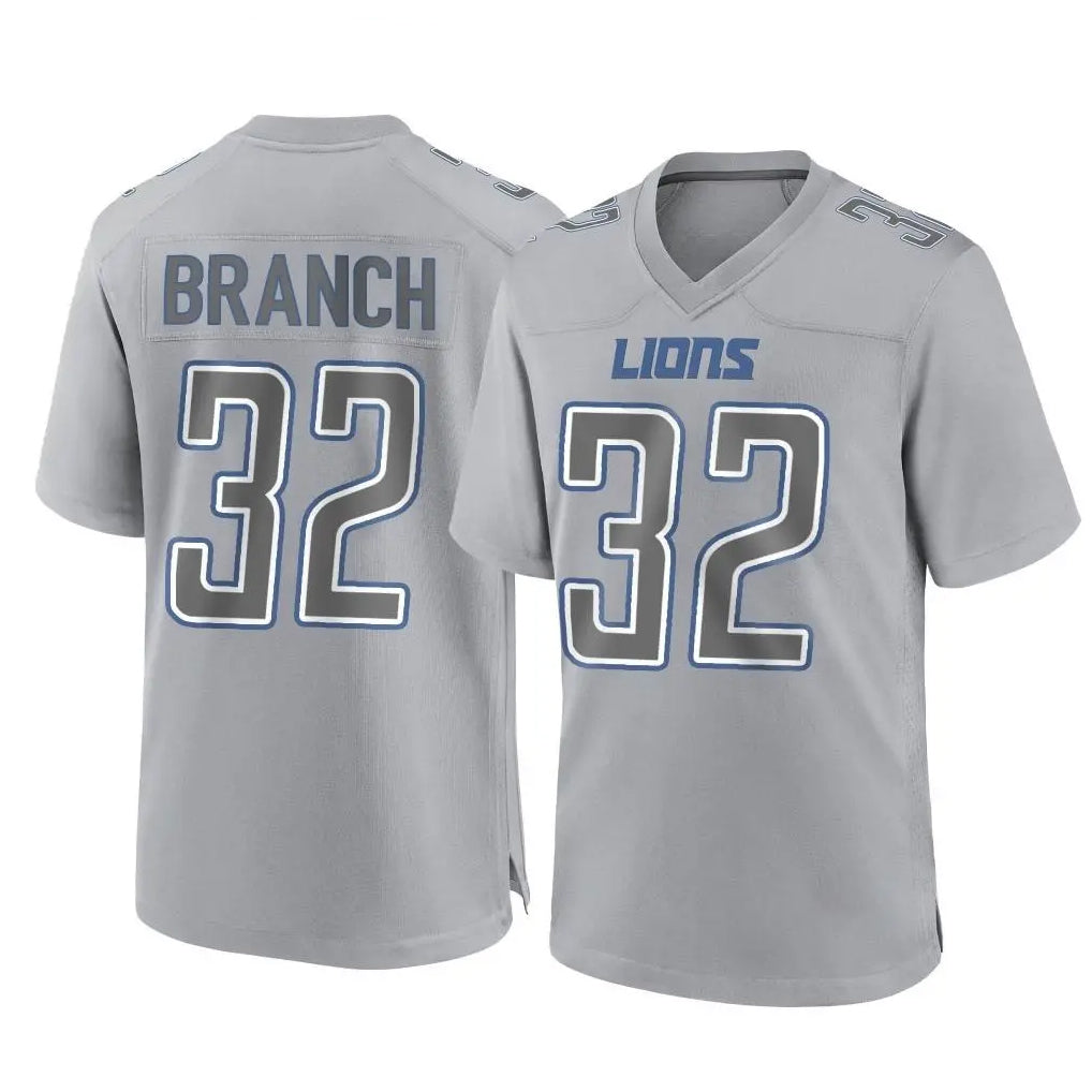 Tlead D.Lions #32 Brian Branch Player Gray Atmosphere Fashion Home Game Stitched Jerseys