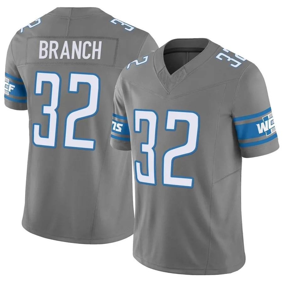 Tlead D.Lions #32 Brian Branch Player Gray Vapor F.U.S.E. Limited Stitched Jerseys