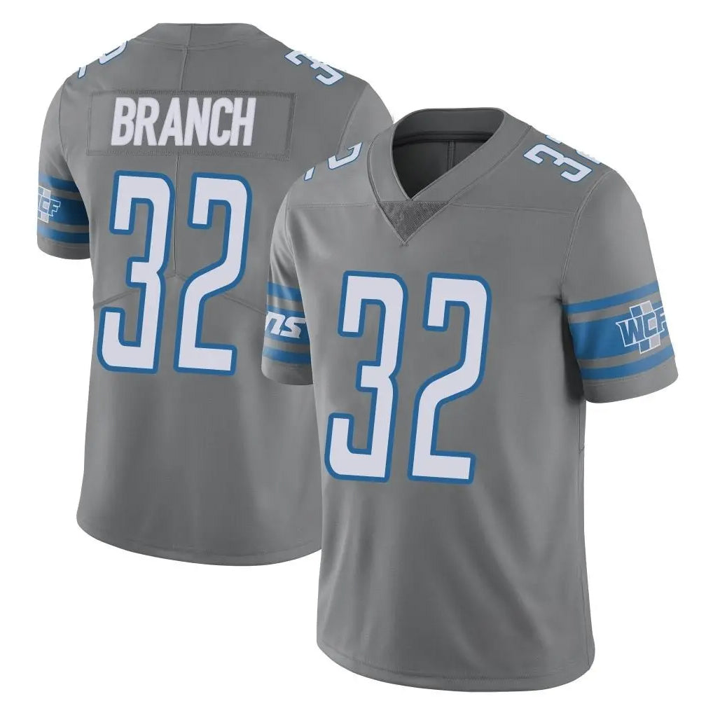 Tlead D.Lions #32 Brian Branch Player Gray Vapor Untouchable Limited Home Game Stitched Jerseys
