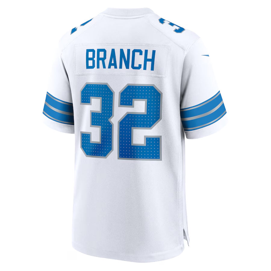 Tlead D.Lions #32 Brian Branch Player White Home Game Stitched Jerseys