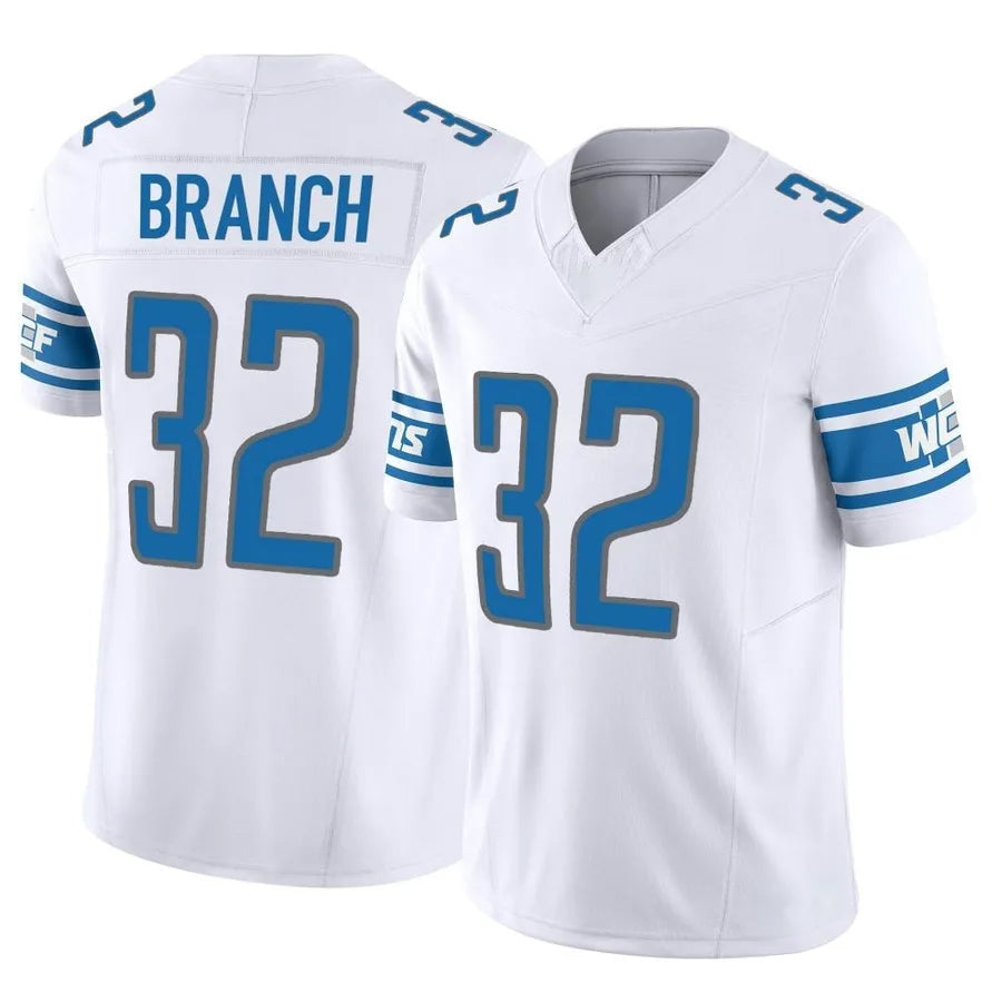 Tlead D.Lions #32 Brian Branch Player White Vapor F.U.S.E. Limited Game Stitched Jerseys