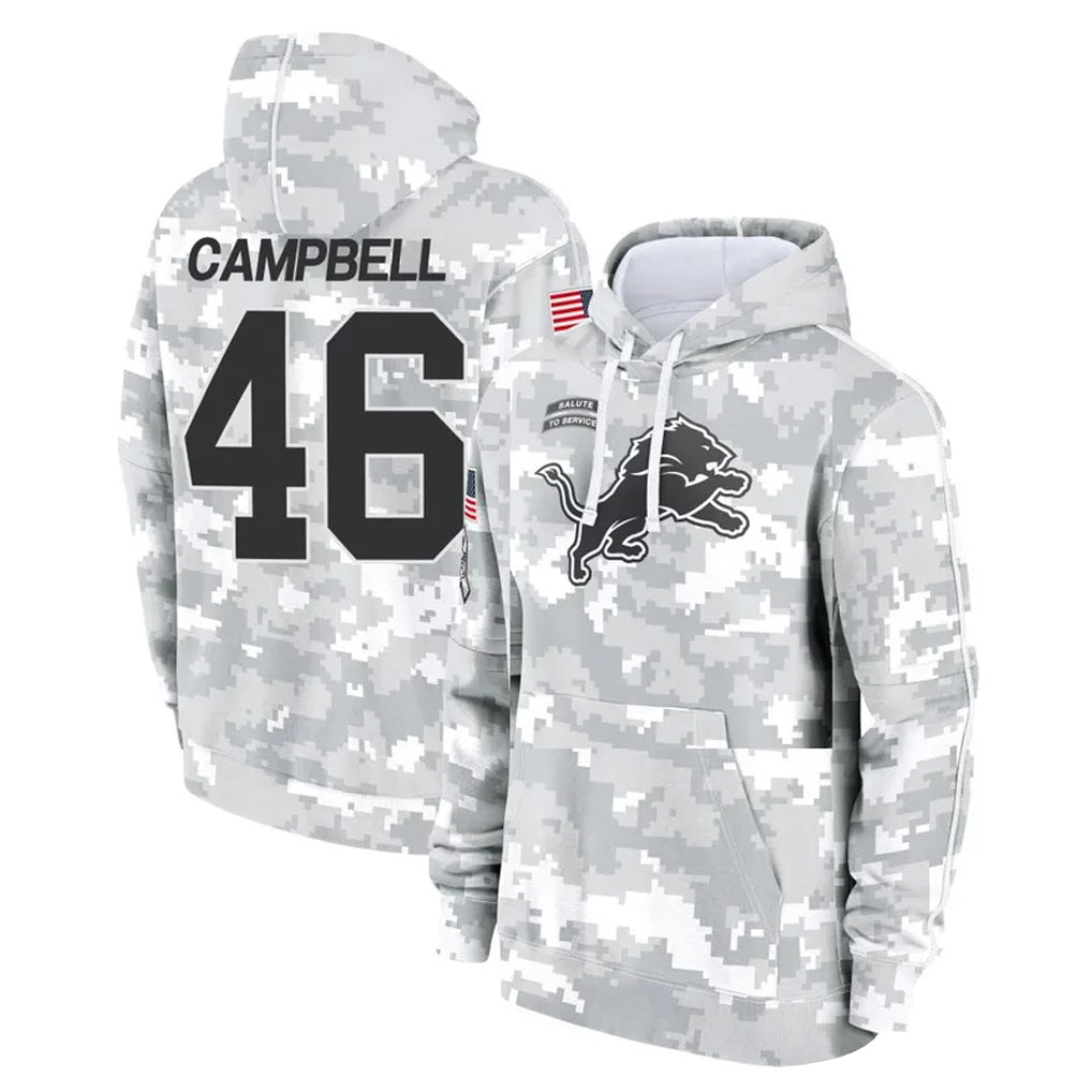 Tlead D.Lions #46 Jack Campbell Player Arctic Camo Salute to Service Hoodies Limited Game Stitched Jerseys