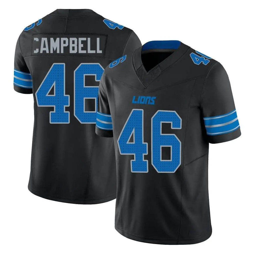 Tlead D.Lions #46 Jack Campbell Player Black Alternate Vapor F.U.S.E. Limited Home Game Stitched Jerseys