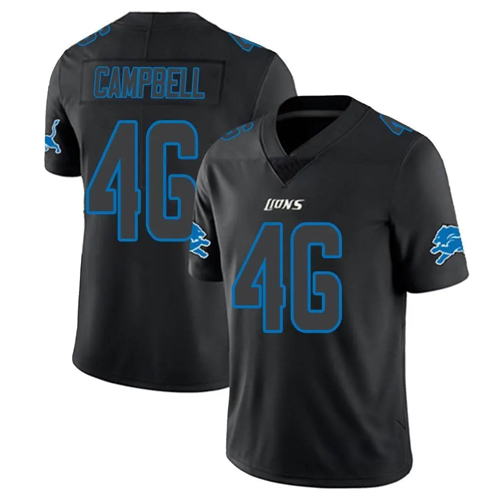 Tlead D.Lions #46 Jack Campbell Player Black Impact Limited Home Game Stitched Jerseys
