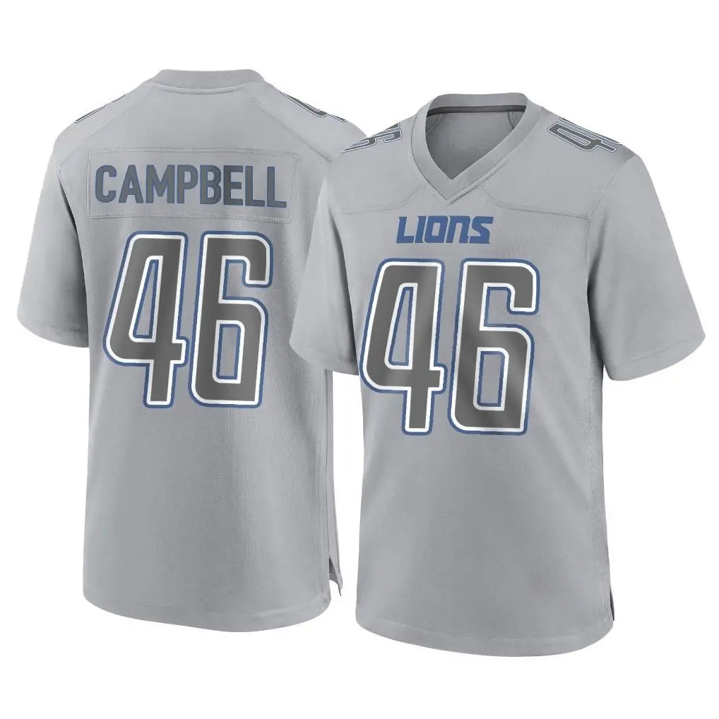 Tlead D.Lions #46 Jack Campbell Player Gray Atmosphere Fashion Home Game Stitched Jerseys